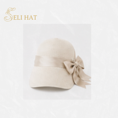 Nón lưỡi trai cói nữ đính nơ SELI HAT