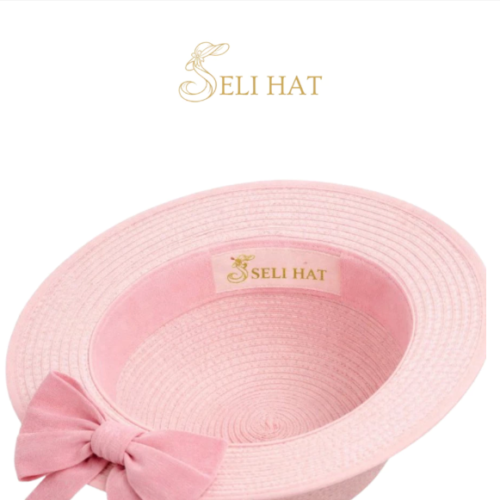 Nón Cói Hoa Straw Pink Ngọt Nghào Hot Trend