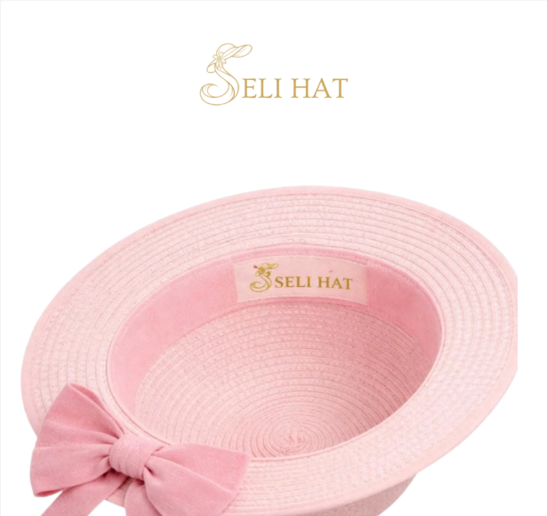 Nón Cói Hoa Straw Pink Ngọt Nghào Hot Trend