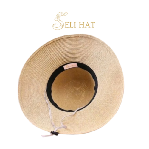 Nón Cói Hoa Hàn Style Straw Bowknot Thanh Lịch