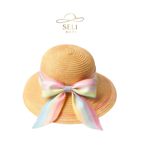 Nón Ivory Breeze Straw Kẹo Ngọt Cho Tiểu Thư