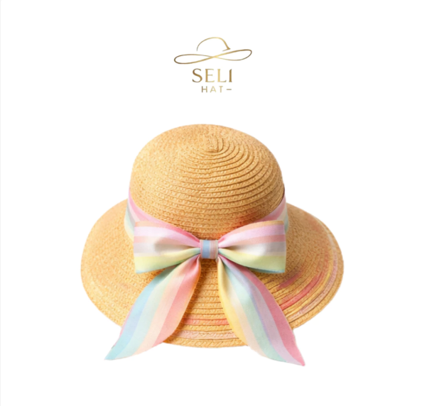 Nón Ivory Breeze Straw Kẹo Ngọt Cho Tiểu Thư