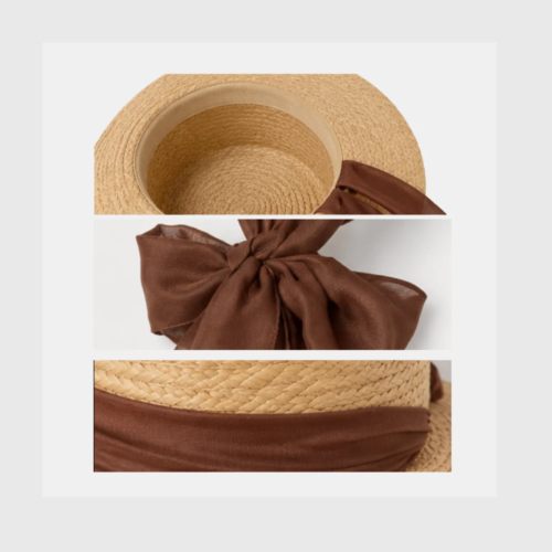 Nón Cói Boater Ribbon Elegance Premium
