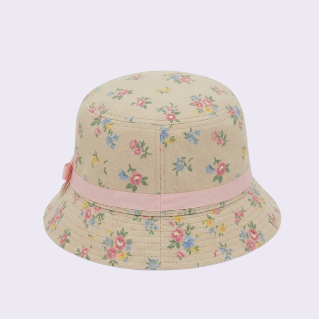 Nón Bucket Vintage Floral nữ tính - Ảnh 3